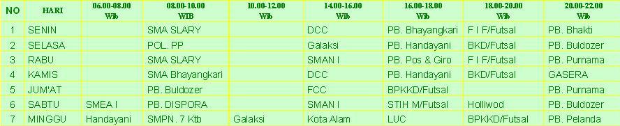 jadwal 2009-2010